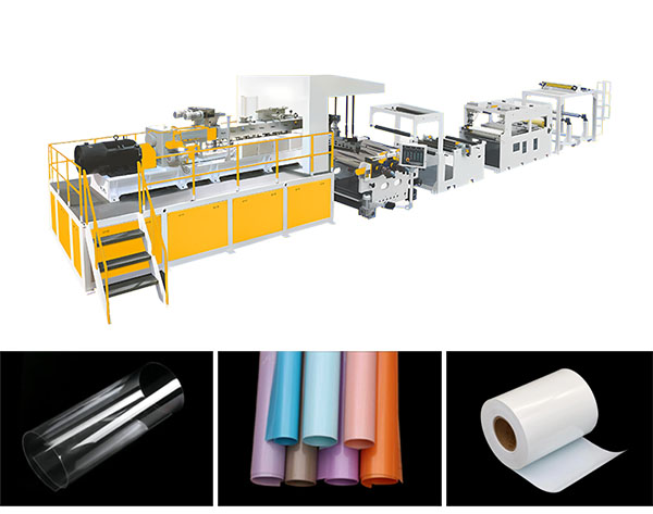 Plastic sheet extrusion line