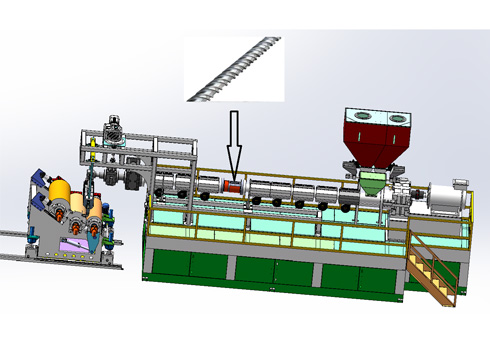 Machine à feuilles PET à vis unique avec trou d'échappement