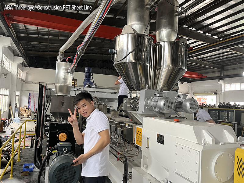 ABA three-layer co-extrusion sheet extruders
