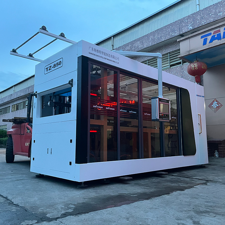 Servo-driven plastic cup thermoforming machines