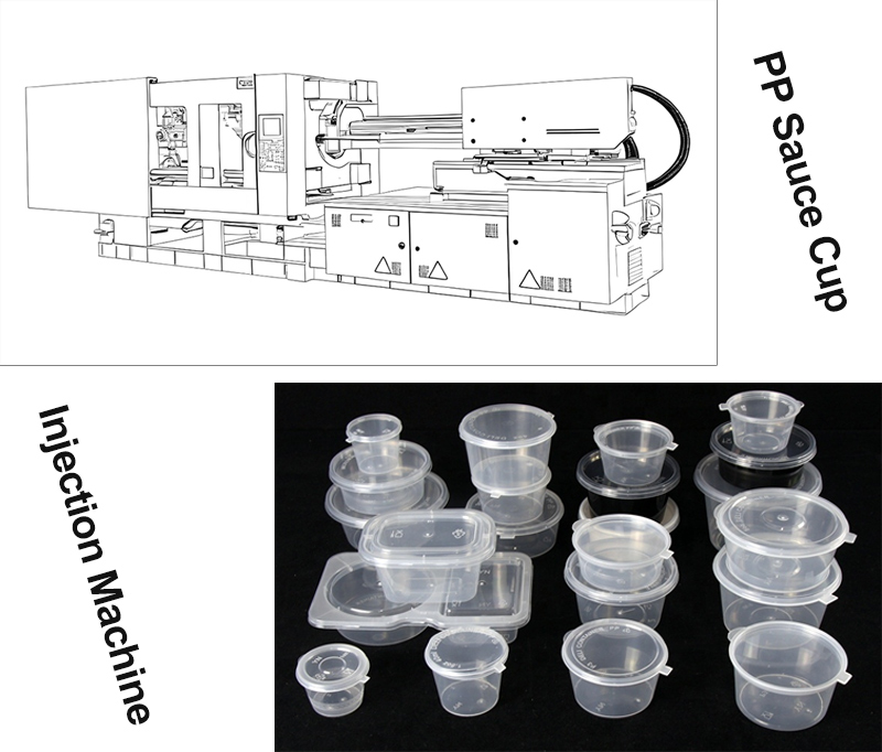Máquina de inyección para salseras de plástico