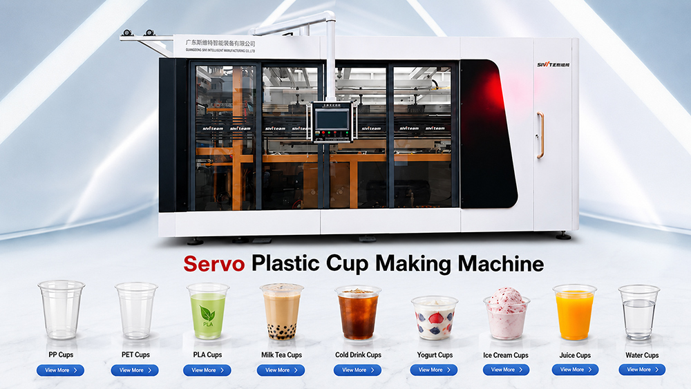 Full servo plastic cup making machine